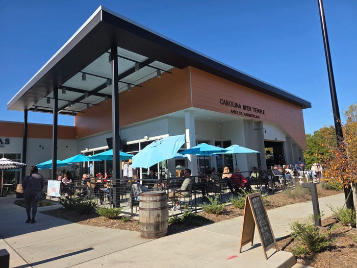 The patio at Carolina Beer Temple in Matthews